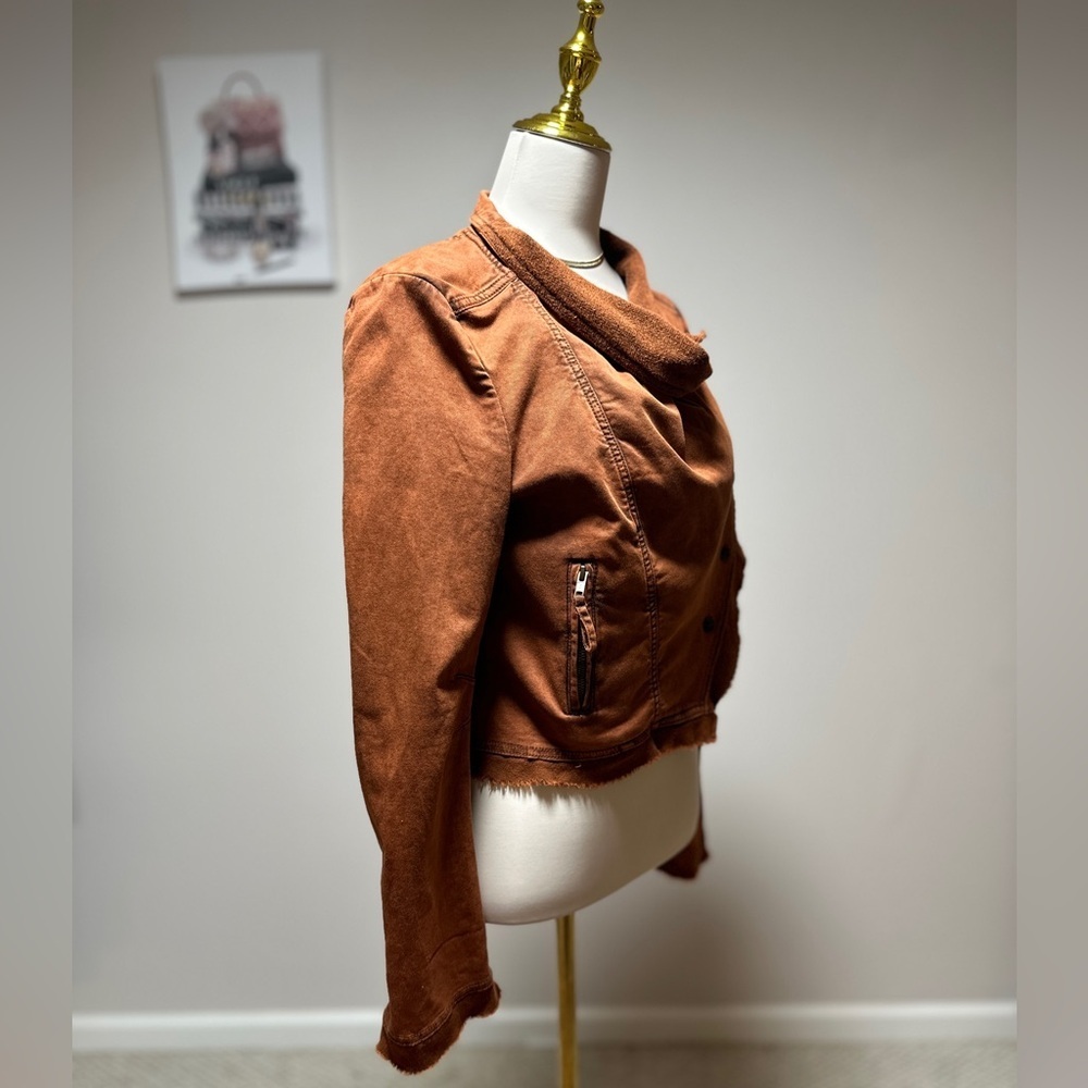 Free People Boho Drape Raw Hem Jacket S - Picture 5 of 11